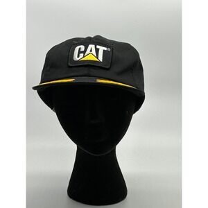 Vtg 80s CAT  CATERPILLAR Puffy Trucker Patch Snap Back Tonkin USA